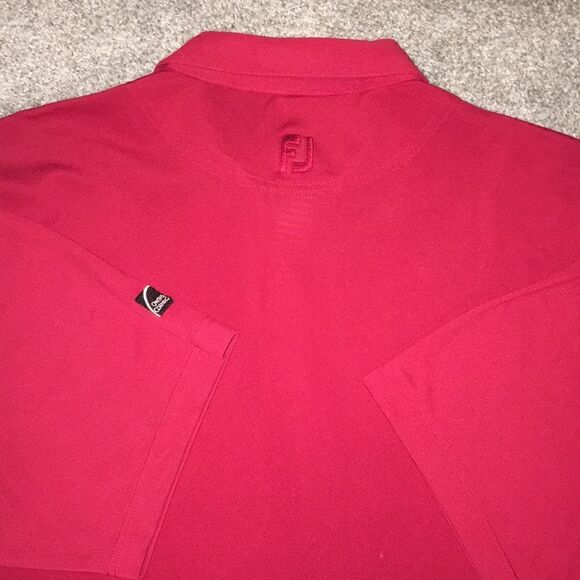 Sunday red FJ Footjoy Tour Model Poly Blend performance Golf Polo shirt-XL - Picture 2 of 6